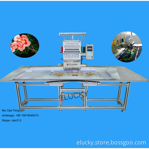Single Head Flat Computer Embroidery Machine for Cross Stitch, Flat Embroidery